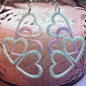 Heart-Shaped Dangle Earrings